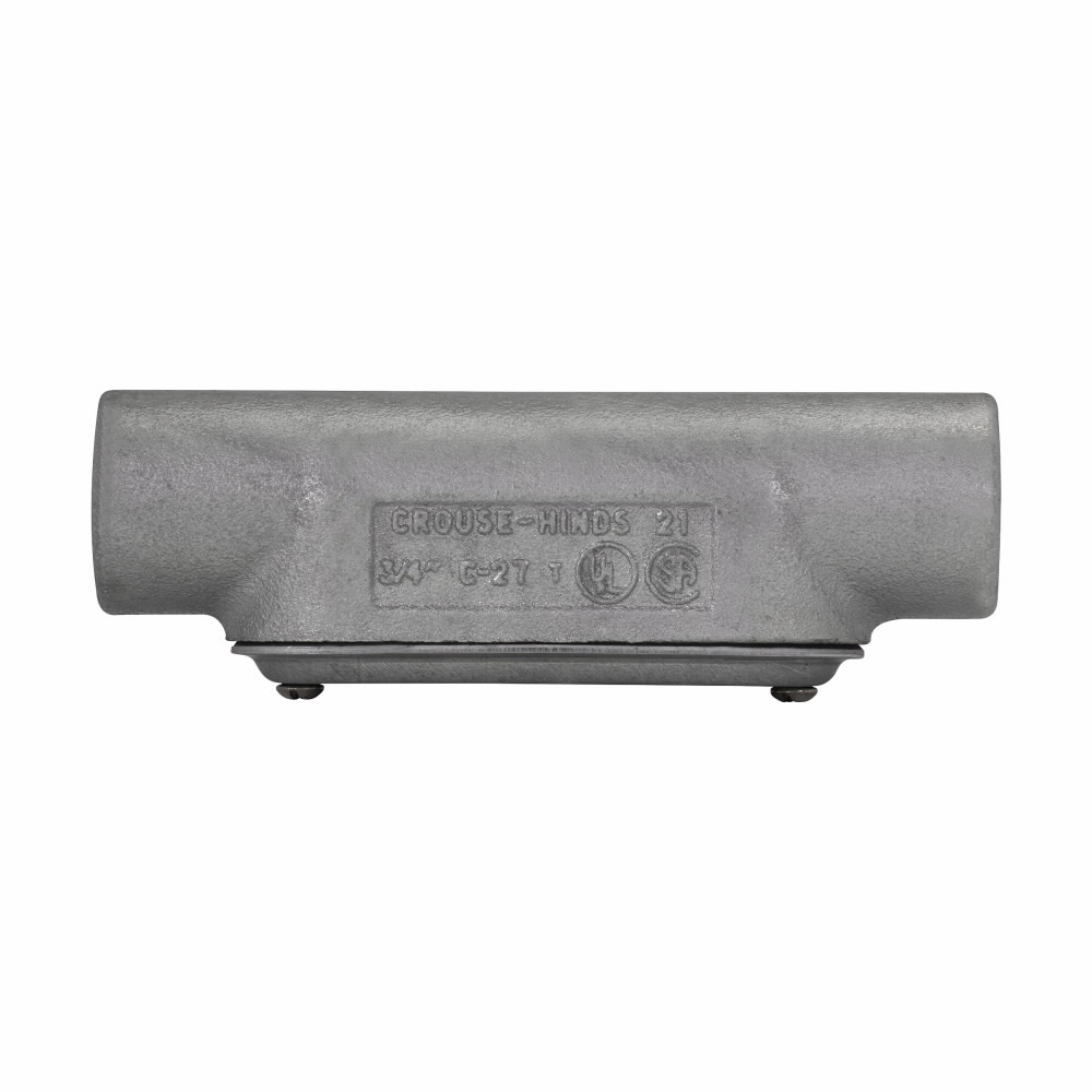 C37CG Type-C Conduit Body, 1 in Hub, 7 Form, 11 cu-in Capacity, Iron, Tri-Coated