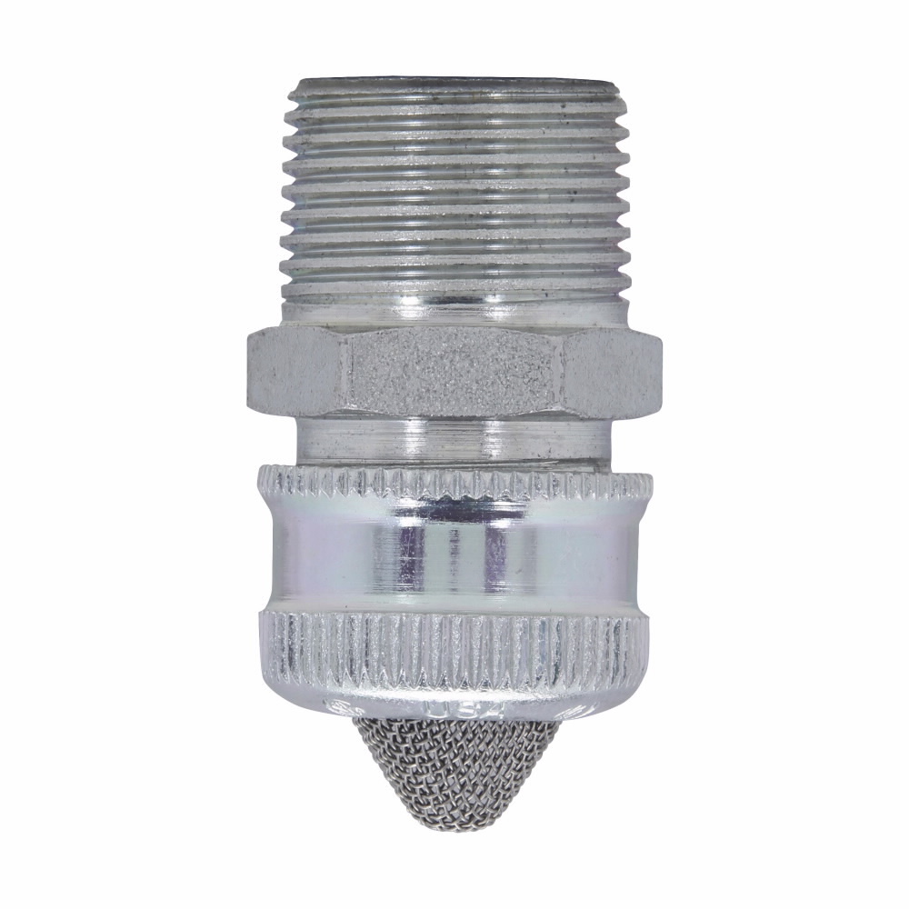 CD1 SA Straight Conduit Drain, 1/2 in MNPT, For Use With Conduit System, Copper-Free Aluminum, Chromate Treated Electro-Galvanized