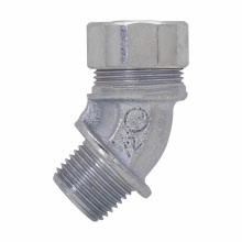 CG5045 450 CG Series 45 deg Color Coded Cord Grip Connector, 1/2 in Trade, 0.35 to 0.45 in Cable Openings, Steel, Electro-Galvanized