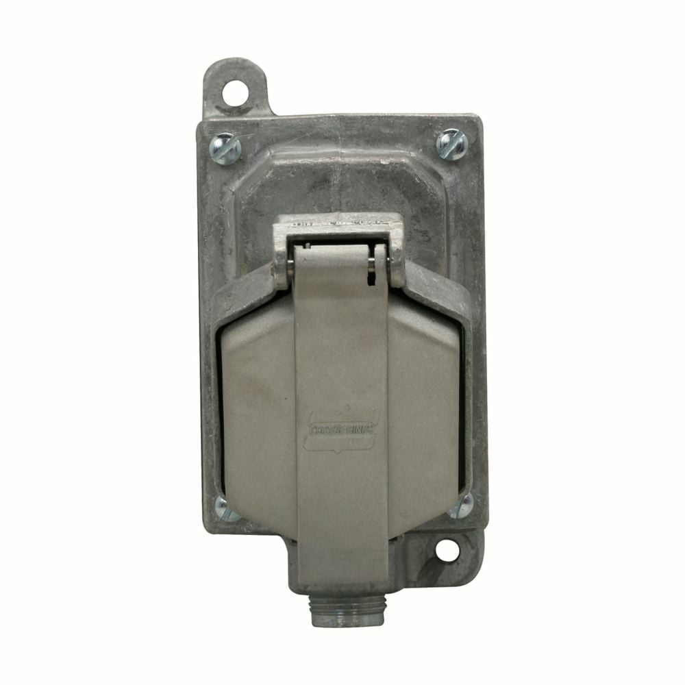 CPS152101 Arktite 1-Gang Angle Delayed Action Dead End Factory Sealed Receptacle Assembly, 125 to 250 VAC/18 VDC, 20 A