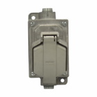 Eaton Crouse-Hinds series Arktite CPS receptacle assembly, 7A/30A, Through feed, 2-wire, 3-pole, Brass contacts, 60 Hz, Style 2, 0.5 HP/1.5 HP, Copper-free alum, Single-gang, Fact seal, 1/2", Delay action circuit brk, 125-250 Vac/480 Vac
