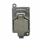 Eaton Crouse-Hinds series Arktite CPS receptacle assembly, 7A/30A, Dead end, 2-wire, 3-pole, Brass contacts, 60 Hz, Style 2, 0.5 HP/1.5 HP, Copper-free alum, Single-gang, Fact seal, 3/4", Delay action circuit brk, 125-250 Vac/480 Vac