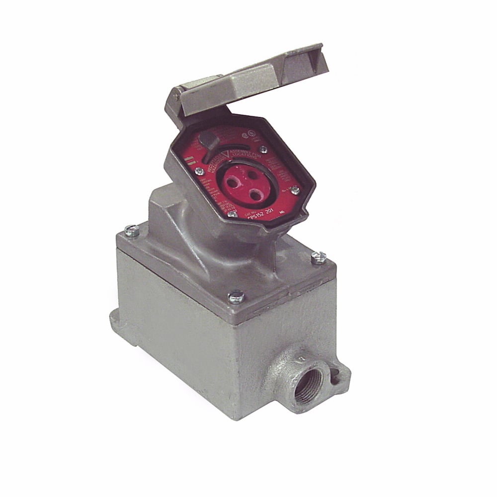 CPS732201 Arktite 1-Gang Angle Delayed Action Dead End Factory Sealed Receptacle Assembly, 125 to 250 VAC/480 VAC, 30 A