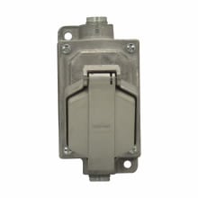 CPS732311 Arktite 1-Gang Angle Delayed Action Factory Sealed Feed Through Receptacle Assembly, 125 to 250 VAC/480 VAC, 30 A