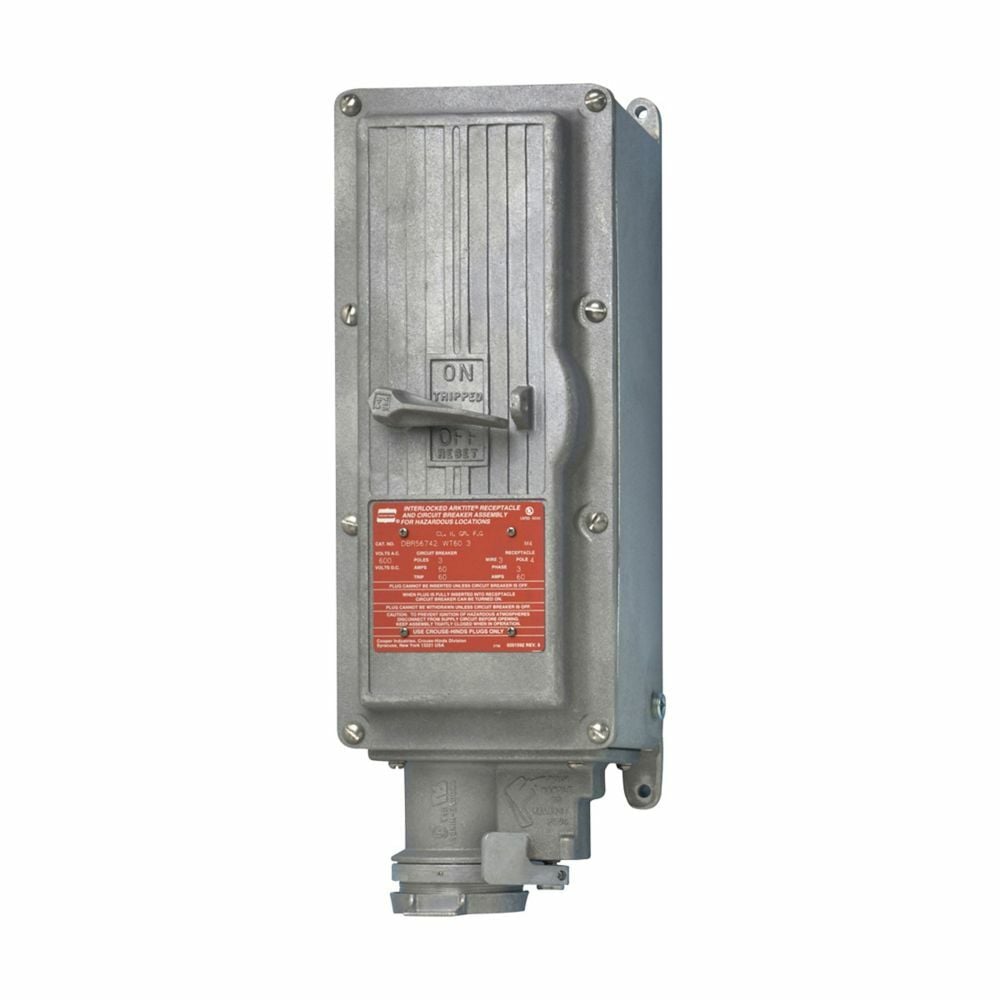 DBR56742WT603 Arktite Style 2 Interlocked Receptacle, 600 VAC, 60 A, 4 Poles, 3 Wires