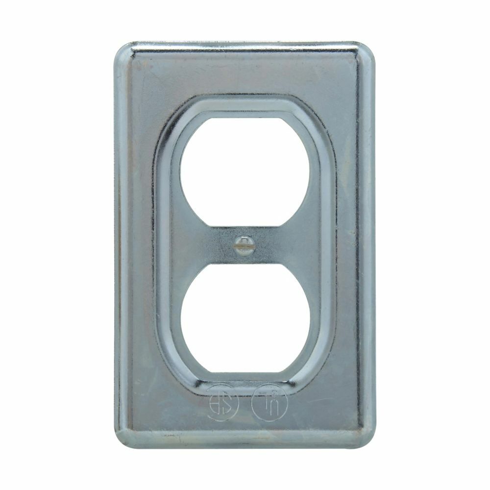 DS23 SA Duplex Receptacle Cover, 0.19 in W x 2-3/4 in D, Sheet Aluminum