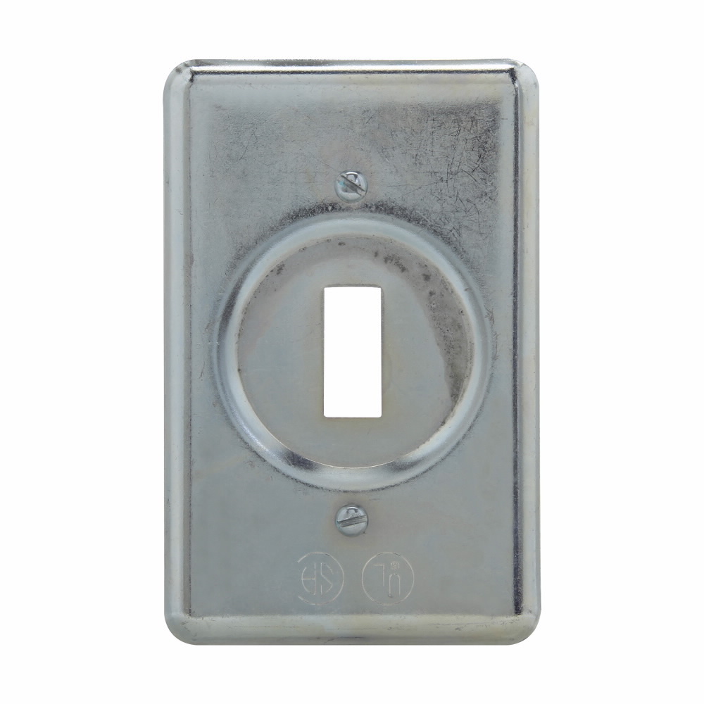 DS32 SA Unguarded Snap/Toggle Switch Cover, 0.2 in W x 2-3/4 in D, Sheet Aluminum