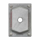 Eaton Crouse-Hinds series FlexStation DS blank cover, Copper-free aluminum, Single-gang, Single hole cover