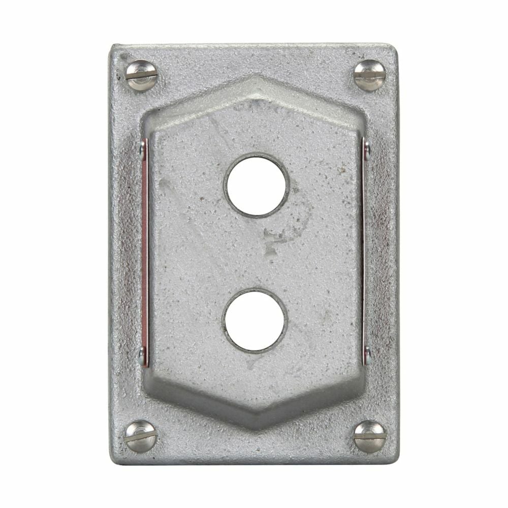 DS443SA FlexStation Rectangular Unguarded Blank Cover, 5-7/8 in L x 3-1/2 in W x 2-11/18 in D, Aluminum