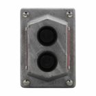 Eaton Crouse-Hinds series DSD front operated pushbutton cover and device sub-assembly, 10A, Green/red, Copper-free aluminum, 2 circuits start-stop, 2 buttons, Factory sealed, 600 Vac