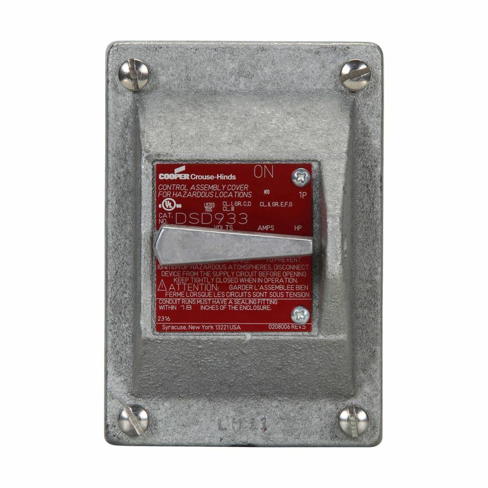 DSD939 Snap Switch Cover and Sub-Assembly Device, 120 to 277 VAC, 30 A, 3/7B/7C/7D/9E/9F/9G NEMA Rating