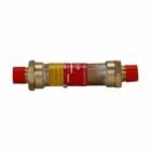 Eaton Crouse-Hinds series ECGJH coupling, 10" flexible length, Male connections both ends, Forged brass, 1/2" trade size