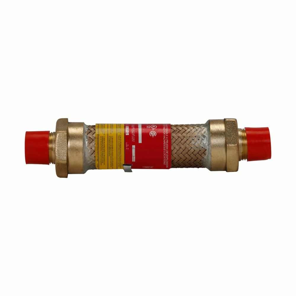 ECGJH136 Explosionproof Male to Male Flexible Coupling, 1/2 in, For Use With Rigid Conduit, Forged Brass, Chromate Treated Electro-Galvanized
