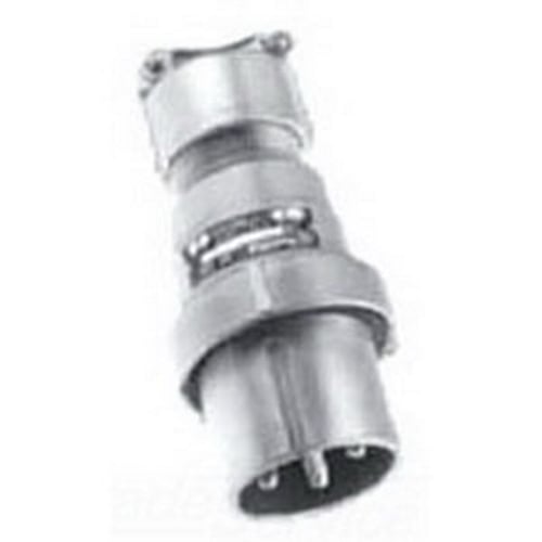 4-Pole Clamping Ring Plug, 600 VAC, 250 VDC, 60 A, 3-Wire
