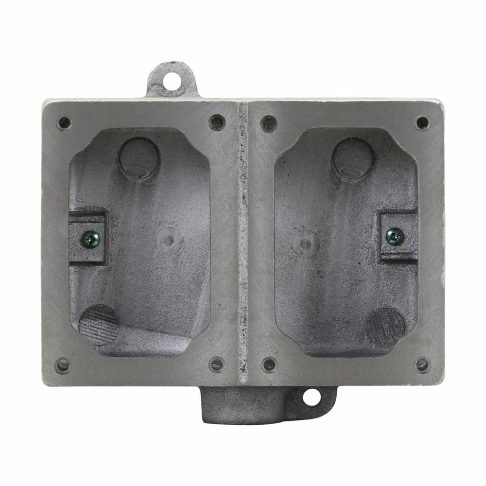 EDS172 FlexStation 2-Gang Dead End Control Station Back Box, For Use With DS441 and DS442 Cover or with 1-Gang and 2-Gang DS/DSD Series Cover, 3/12/7BCD/9EFG NEMA Rating, Feraloy Iron Alloy