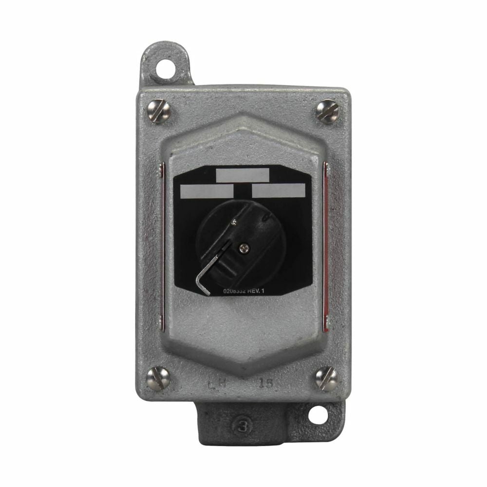 EDS21273 FlexStation 1-Gang Dead End Factory Sealed Heavy Duty Selector Switch Control Station, 600 VAC, 10 A, 4NO-2NC Contact, 1 Operator, 3/7B/7C/7D/9E/9F/9G NEMA Rating