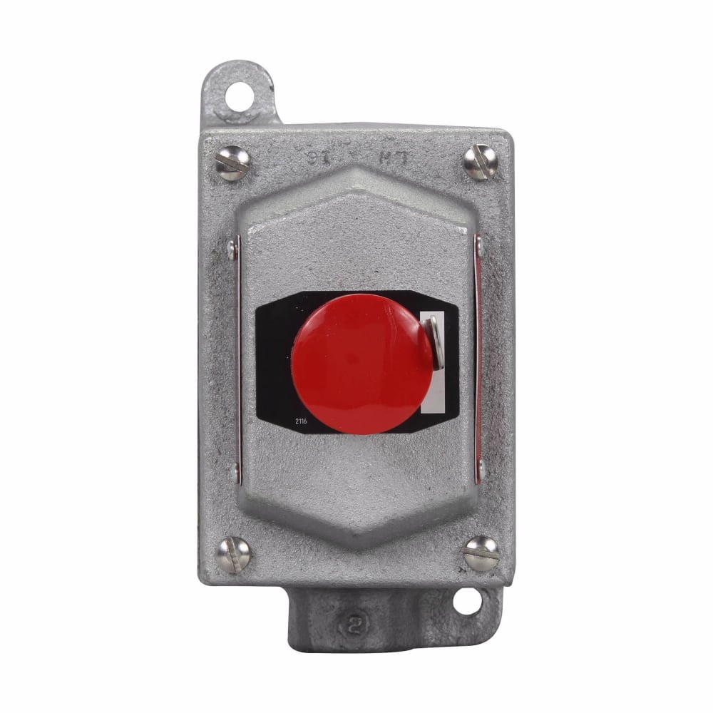 EDS2184S769EM-SP FlexStation 1-Gang Dead End Factory Sealed Heavy Duty Pushbutton Control Station, 600 VAC, 1NO-1NC Contact, 2 Operators, 3/7BCD/9EFG NEMA Rating