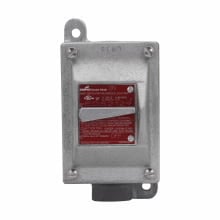 EDS3140 FlexStation 1-Gang 4-Way Dead End Factory Sealed Snap Switch Control Station With Snap Switch, 1 in Hub, 120/277 VAC, 20 A, NEMA 3/7B/7C/7D/9E/9F/9G NEMA Rating