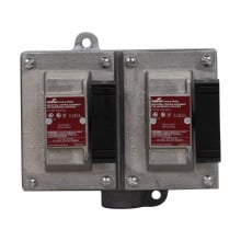 EDS3262 FlexStation 2-Gang Combination Dead End Factory Sealed Heavy Duty Pushbutton Control Station, 600 VAC, 3/7B/7C/7D/9E/9F/9G NEMA Rating
