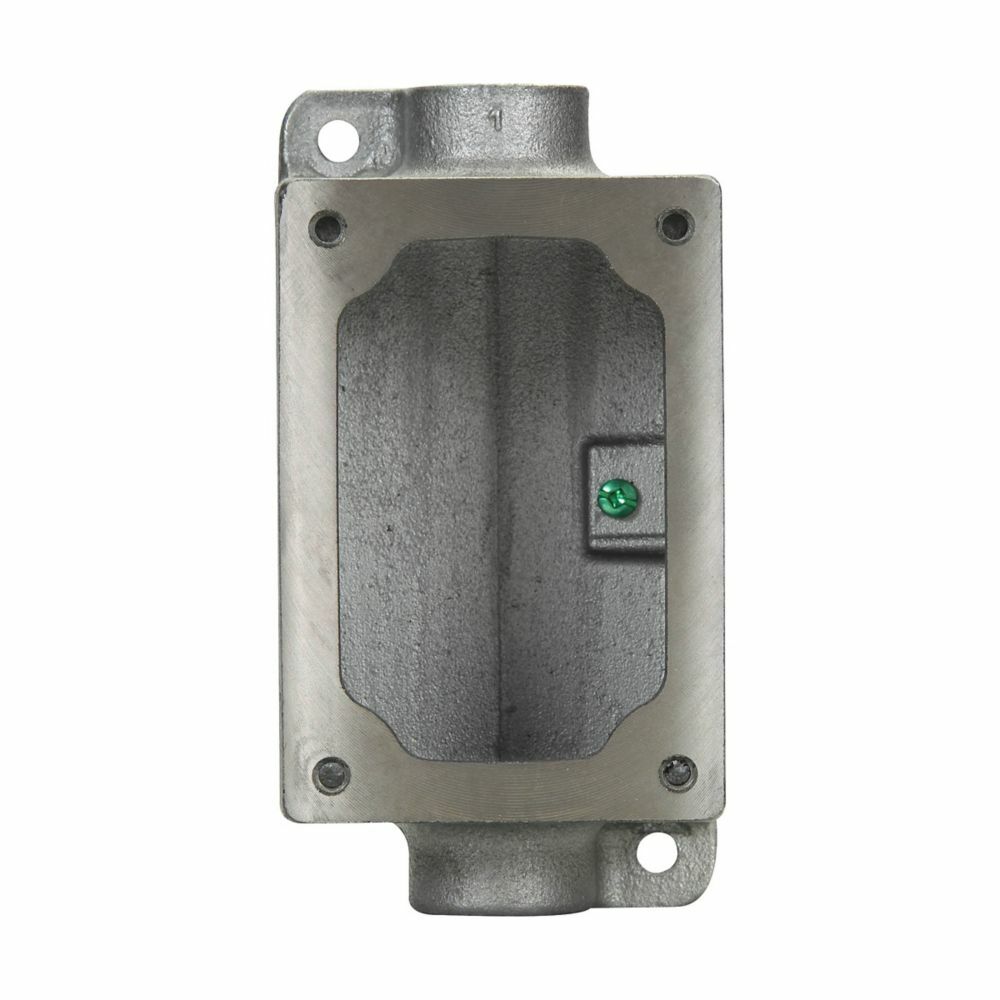 EDSC171 FlexStation 1-Gang Through Feed Control Station Back Box, For Use With DS441 and DS442 Cover or with 1-Gang and 2-Gang DS/DSD Series Cover, 3R/12/7BCD/9EFG NEMA Rating, Feraloy Iron Alloy