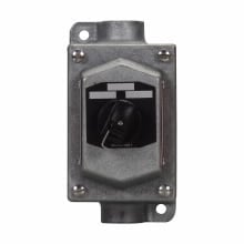 EDSC21271 FlexStation 1-Gang Factory Sealed Heavy Duty Through-Feed Selector Switch Control Station, 600 VAC, 2NO-2NC Contact, 1 Operator, 3/7B/7C/7D/9E/9F/9G NEMA Rating