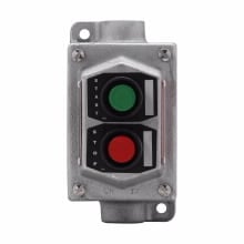 EDSC2190 FlexStation 1-Gang Factory Sealed Heavy Duty Through Feed Pushbutton Control Station, 600 VAC, 3/7B/7C/7D/9E/9F/9G NEMA Rating