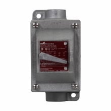 EDSC2199 0 Explosionproof Dust Ignitionproof Manual Motor Starter Control Station, 115 to 230 VDC, 1NO-1NC Contact, 3 NEMA Rating
