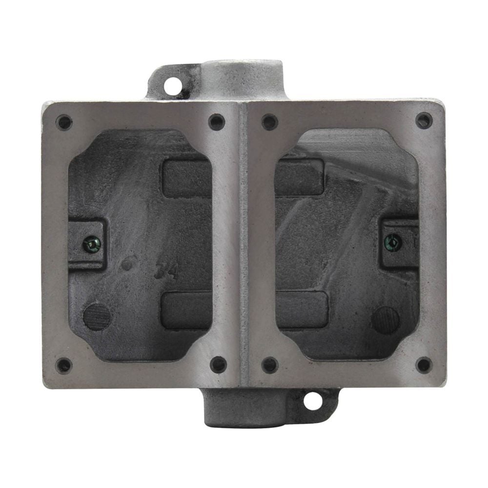 EDSC272 FlexStation EDS 2-Gang Feed-Through Control Station Back Box, For Use With DS441 and DS442 Cover or with 1-Gang and 2-Gang DS/DSD Series Cover, NEMA 3R/12/7BCD/9EFG NEMA Rating, Feraloy Iron Alloy