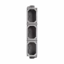 EDSC378 FlexStation 3-Gang Tandem Feed-Through Control Station Back Box, For Use With DS441 and DS442 Cover, 3R/12/7BCD/9EFG NEMA Rating, Aluminum