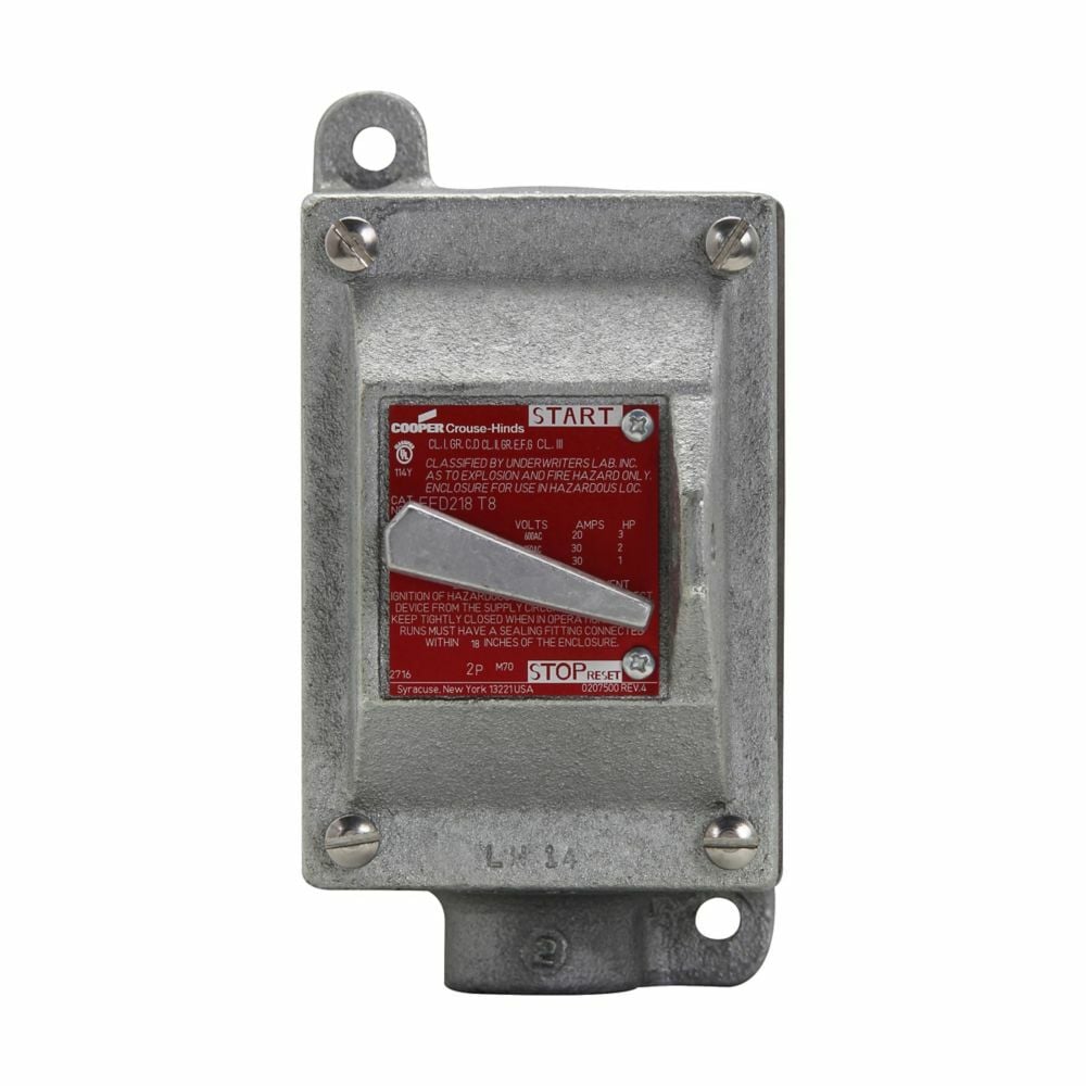 EFD3419 1-Gang Dead End Explosionproof Circuit Breaker, 240/600 VAC, 20/30 A, 3 Poles, Thermal Magnetic Trip