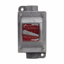 EFDC3419 1-Gang Explosionproof Circuit Breaker With Switch, 240/600 VAC, 20/30 A, 3 Poles, Thermal Magnetic Trip