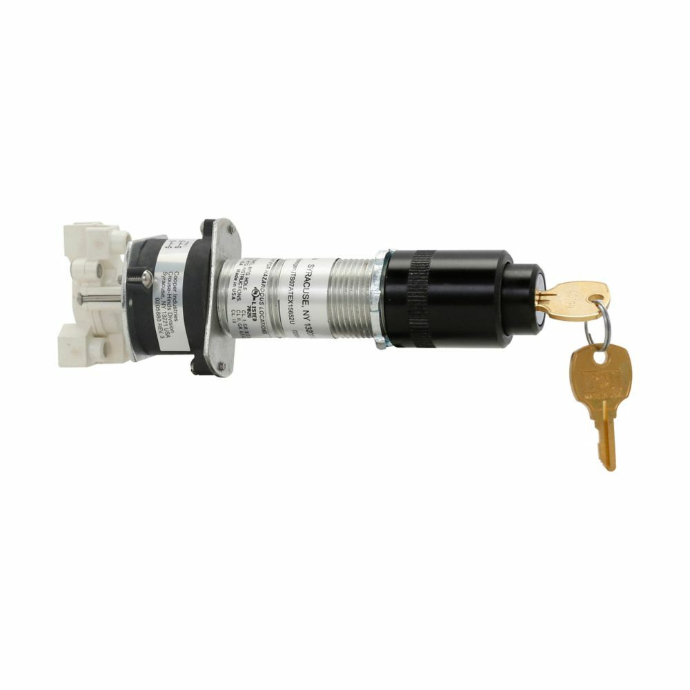EMPS0692 Short Non-Illuminated Selector Switch Operator, 2-5/8 in Dia x 5-13/16 in L, 1NO-1NC Contact