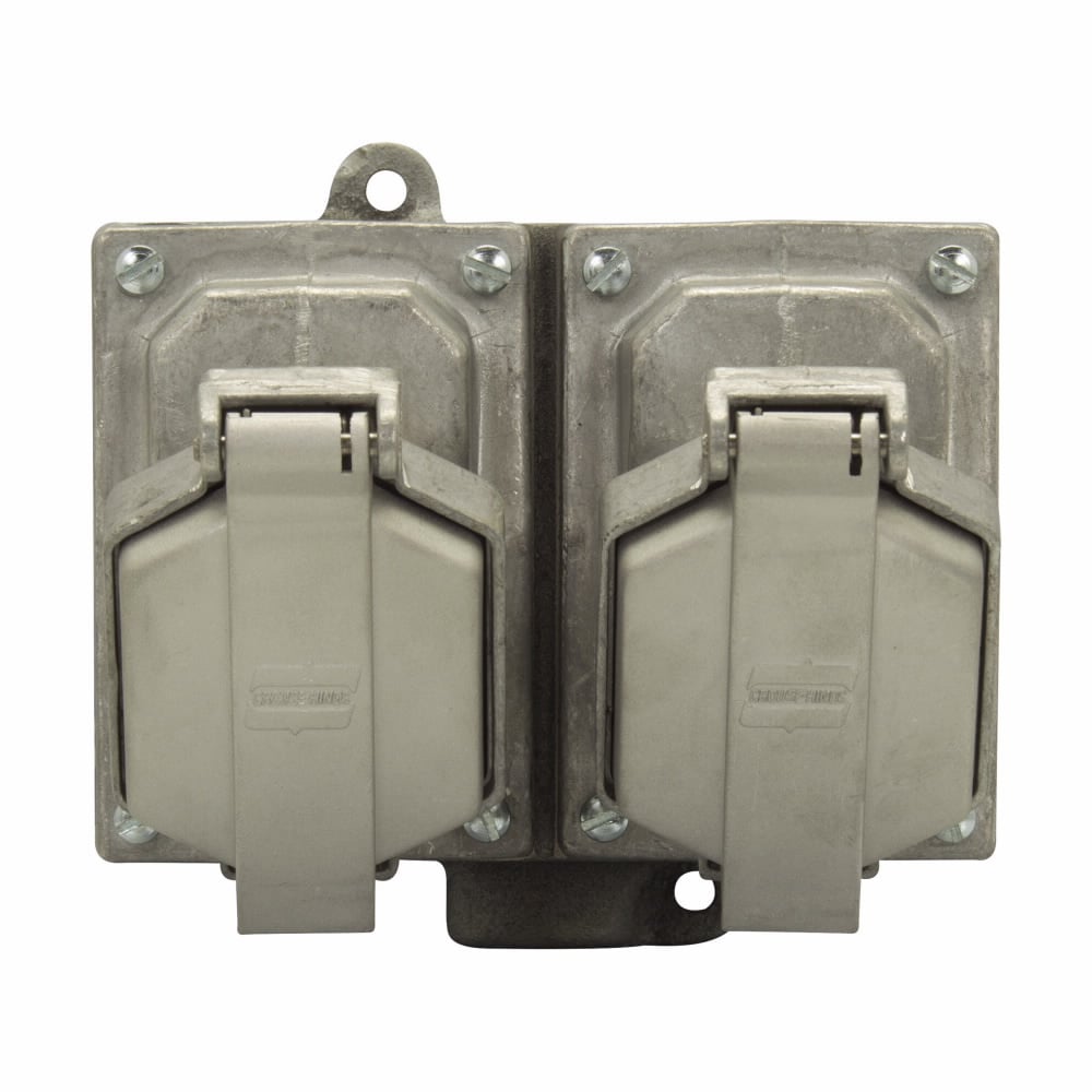 ENR22201 Ark-Gard ENR Value 2-Gang Dead End Dust-Ignitionproof Explosionproof Raintight Interlocked Receptacle Assembly, 125 VAC, 20 A