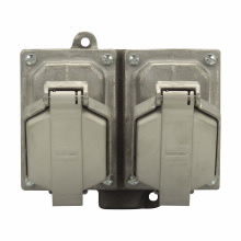 ENR22202 Ark-Gard ENR Value 2-Gang Dead End Dust-Ignitionproof Explosionproof Raintight Interlocked Receptacle Assembly, 250 VAC, 20 A