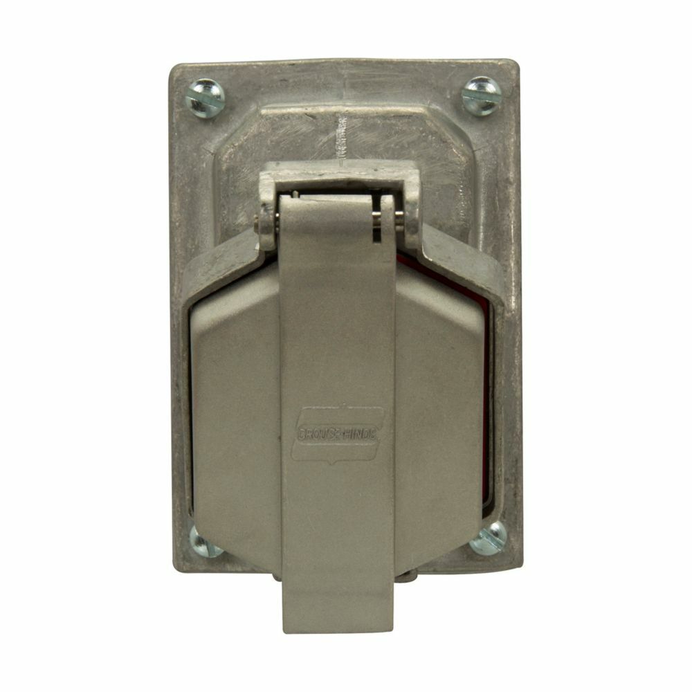 ENR5201 ENR Value Dead End Dust-Ignitionproof Explosionproof Raintight Pin and Sleeve Receptacle Unit, 125 VAC, 20 A, 2 Poles, 3 Wires