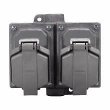 ENRC12201 Ark-Gard ENR Value 2-Gang Dust-Ignitionproof Explosionproof Through-Feed Receptacle Assembly, 125 VAC, 20 A