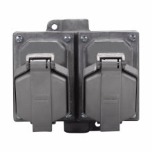 ENRC22201 Ark-Gard ENR Value 2-Gang Dust-Ignitionproof Explosionproof Raintight Feed Through Interlocked Receptacle Assembly, 125 VAC, 20 A