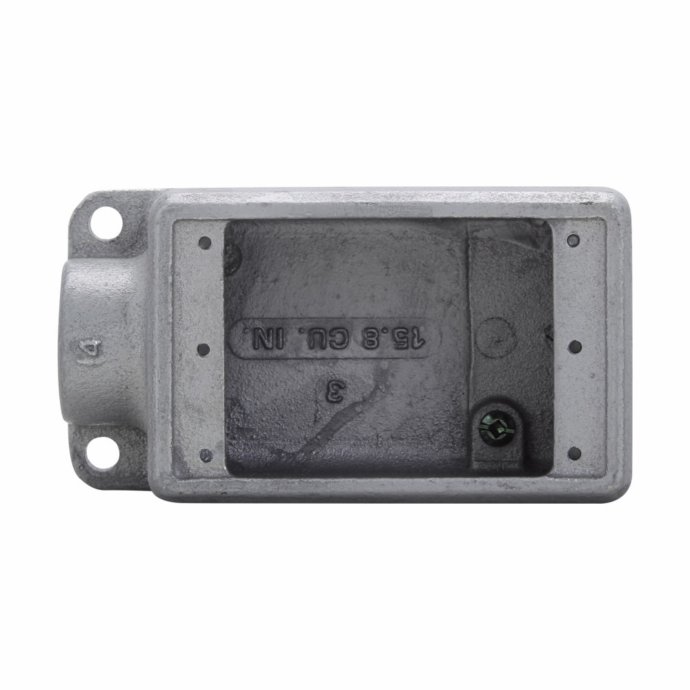 FD3SA Condulet 1-Entry Deep Device Box, 1 in Trade, 1 Gang, Copper-Free Aluminum, Natural