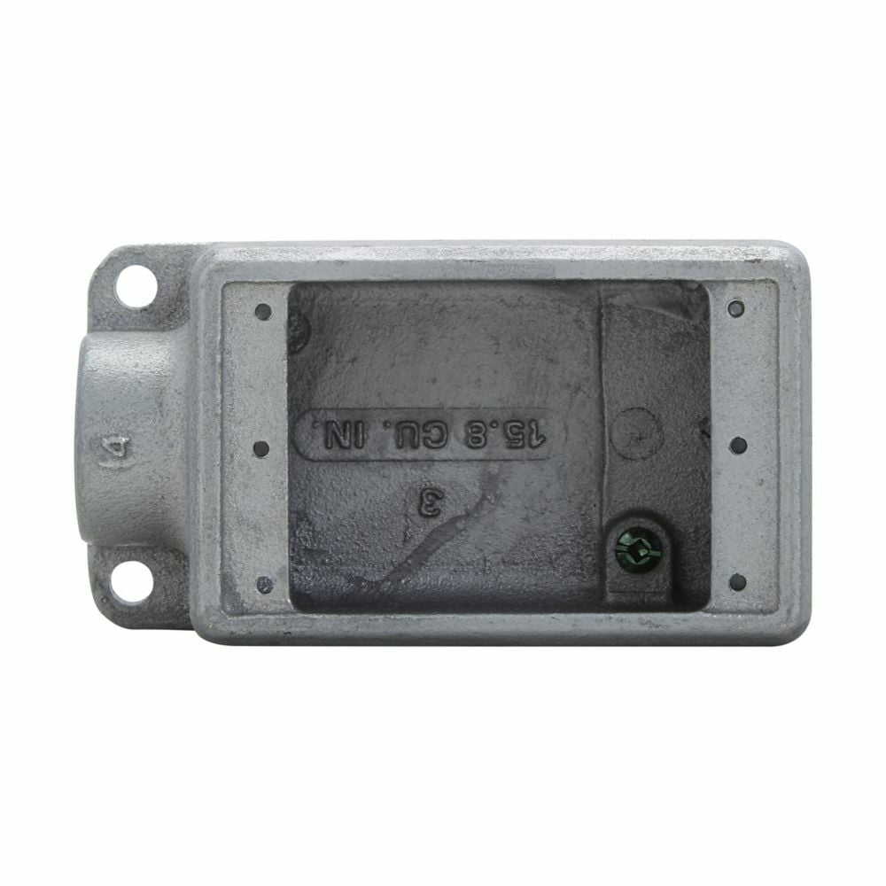 FS2SCA Condulet Shallow Device Box, 3/4 in Trade, 1 Gang, Sand Copper-Free Aluminum, Natural