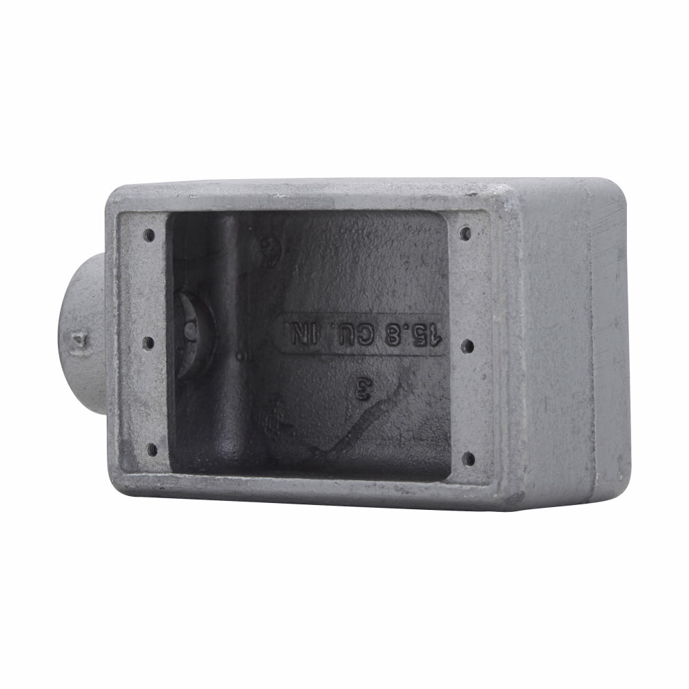FS3SA Condulet Shallow Device Box, 1 in Trade, 1 Gang, Copper-Free Aluminum, Natural