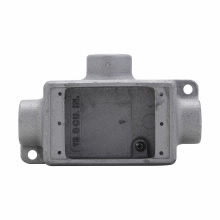 FSCT2SA Condulet 3-Entry Shallow Tee Device Box, 3/4 in Trade, 1 Gang, Copper-Free Aluminum, Natural