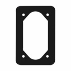 Eaton Crouse-Hinds series device box gasket, Neoprene, Single-gang, For use between device boxes and covers