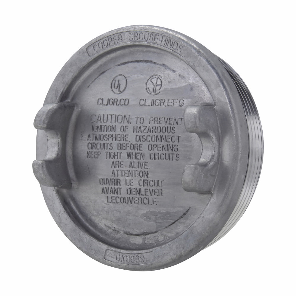 GUA06GB Condulet Cover, 3 in, Copper-Free Aluminum, Natural