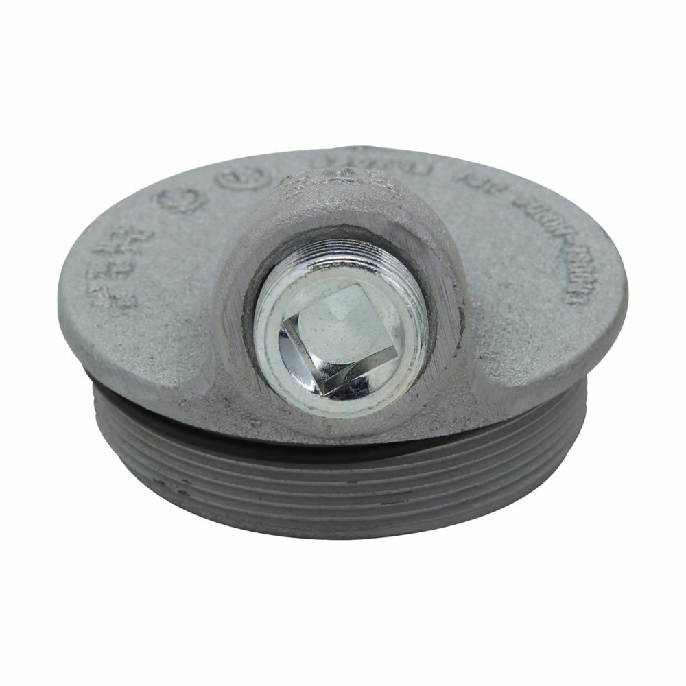 GUA062GB Condulet Sealing Cover, 3 in, 2 Gangs, Feraloy Iron Alloy, Electro-Galvanized