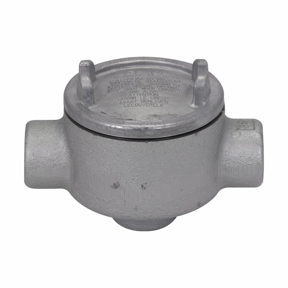 GUAD26 SA Type D Round Raintight Conduit Outlet Box With Cover, 3/4 in, 3 in Cover Opening, Natural