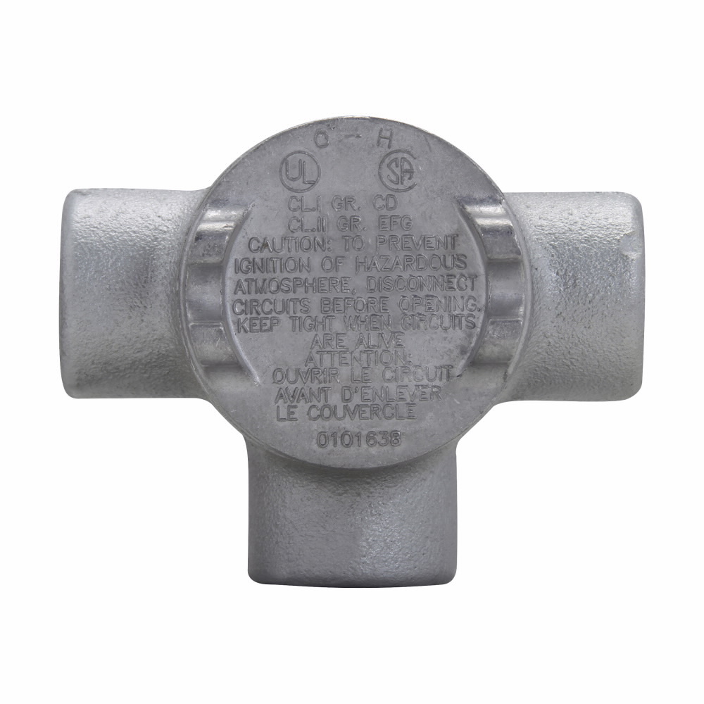 GUAW24SA Condulet Dust-Ignitionproof Explosionproof Raintight Conduit Outlet Box With Cover, 3/4 in, 2 in Cover Opening, Natural
