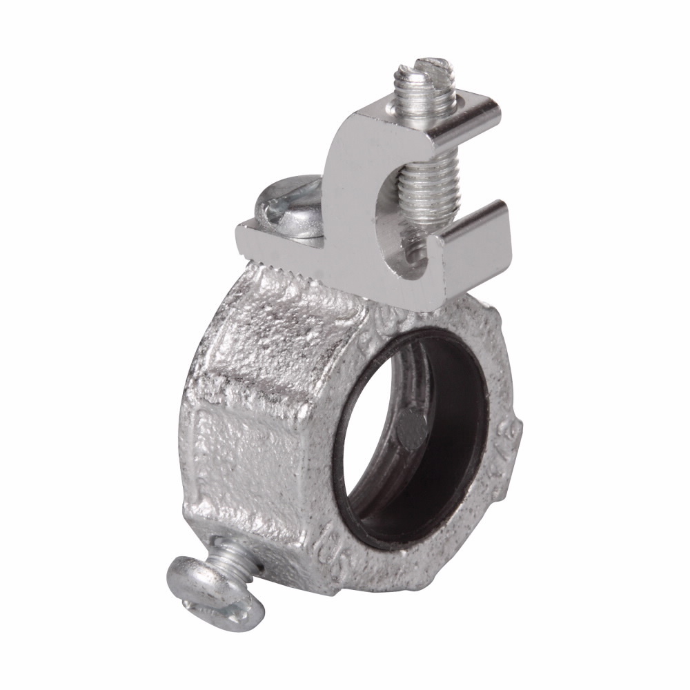 HGLL 2 Lazy-Lug Ground Bushing, 3/4 in Trade, 4 AWG Wire Min, 14 AWG Wire Max, Malleable Iron