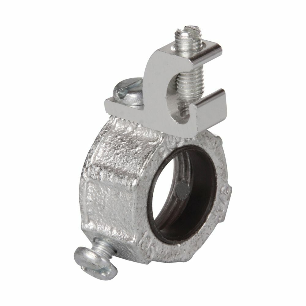 HGLL 8 Lazy-Lug Ground Bushing, 3 in Trade, 1/0 AWG Wire Min, 8 AWG Wire Max, Malleable Iron