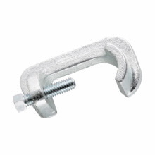 JCC34 J-Type Beam Clamp, 1 in Conduit, 225 lb Load, Ductile Iron, Electro-Galvanized