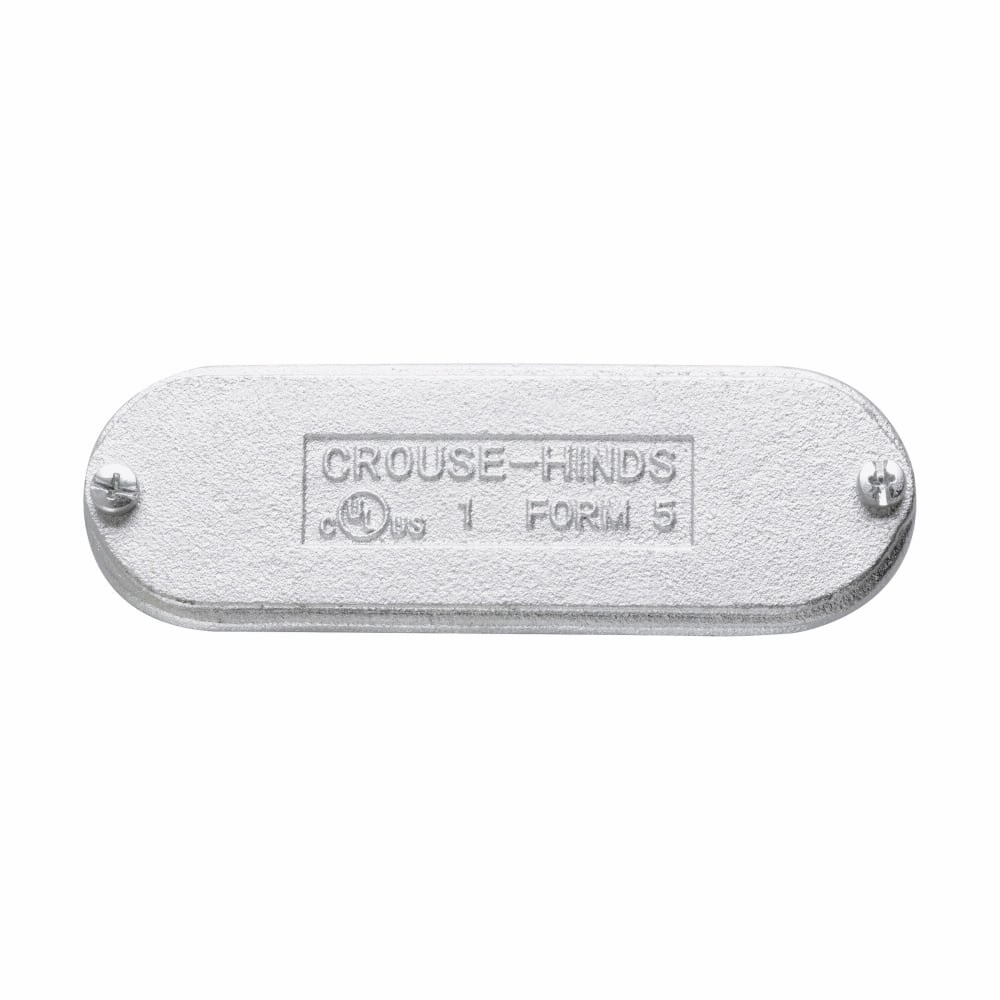 K125CM Condulet Form 5 Cover, 1-1/4 in, 1-1/2 in Hub, For Use With Conduit Outlet Bodies, Cast Iron, Electro-Galvanized/Aluminum Acrylic Painted